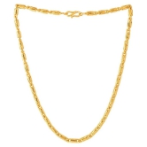 Jewar Mandi Gold Plated Chain 24 Inch Designer Link Chain Real Look, Real Handmade Spacial Designer Gold Brass & Copper Jewelry for Women & Girls 8316 - Golden