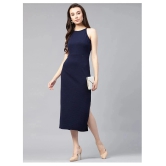 Zima Leto Polyester Navy Bodycon Dress - Single - S