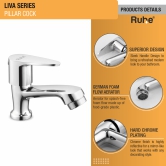 Liva Pillar Tap Brass Faucet- by Ruhe®