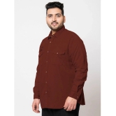 IVOC 100% Cotton Regular Fit Solids Full Sleeves Mens Casual Shirt - Rust ( Pack of 1 ) - None