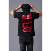 Red Devil Printed Hooded Oversized T-Shirt for Men L