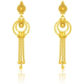 LUV FASHION Golden Drop Earrings ( Pack of 1 ) - Golden