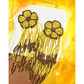 Grace Yellow Beaded Earrings