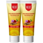 NEUD Skin Brightening Tan Removal Face Wash for Men and Women, 70 ml Each (Pack of 2)