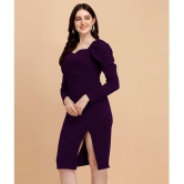 Sheetal associates - Purple Polyester Blend Womens Bodycon Dress ( Pack of 1 ) - None