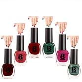 BANETION|JADE- 48|Quick Drying | No Harmful Chemicals | No Chip Formula | Glossy Finish | Long Lasting | Smooth Application| High Shine Nail Polish For Women Pack of 6 (9ML)