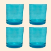 Blue glass candle jar-Pack of 4