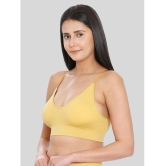 ILRASO - Mustard Nylon Removable Padding Women's Plunge Bra ( Pack of 1 ) - None