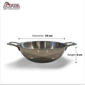 Softel Tri-Ply Stainless Steel kadhai with Removable Handle | Gas & Induction Compatible | Silver | 1 Pc 26 cm