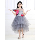 Toy Balloon Kids Grey Net Girls Frock ( Pack of 1 ) - None