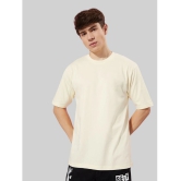 PPTHEFASHIONHUB Cotton Blend Oversized Fit Solid Half Sleeves Mens T-Shirt - Beige ( Pack of 1 ) - None