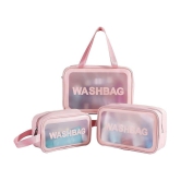 BD Pink Makeup Pouch Set - Pink