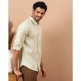 Sage Green Men Linen Shirt XL
