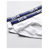 IC4 - White Cotton Blend Men's Briefs ( Pack of 2 ) - XL