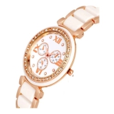 Rhonium Pink Metal Analog Womens Watch