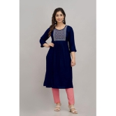 Kapadia - Navy Straight Rayon Womens Stitched Salwar Suit ( Pack of 1 ) - None