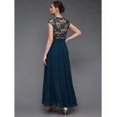 Miss Chase Georgette Self Design Full Length Womens Gown - Teal ( Pack of 1 ) - None