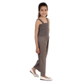 Kids Cave - Grey Rayon Girls Jumpsuit ( Pack of 1 ) - None