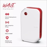 Fybros Wave Red & White Ding Dong Door Bell with Stereophonic Digital Sound, 9003