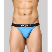 BASIICS By La Intimo - Blue BCSTH01 Spandex Mens Thongs ( Pack of 1 ) - None