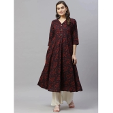 miravan - Maroon Cotton Womens Anarkali Kurti ( Pack of 1 ) - None