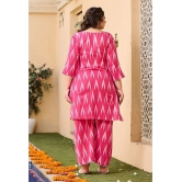 PrettyPlus by Desinoor.com Pink Printed Palazzo Top Set - None