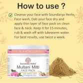 Soundarya Herbs Multani Mitti Face Pack with Multani Mitti and Bulgarian Rose, for Oil and Acne Control