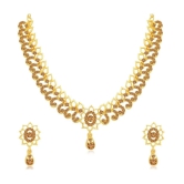 Sukkhi Alloy Golden Traditional Necklaces Set Choker - Golden