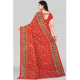 LEELAVATI - Red Georgette Saree With Blouse Piece ( Pack of 1 ) - Red