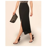 Addyvero Cotton Lycra Pencil Skirt - Black - 30