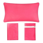 PINDIA Pack of 2 Pink Pillow Cover - Pink