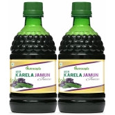 NUTROCOPIA Neem Karela Jamun Juice for Diabetes - 400 ml, Ayurvedic Diabetic Care Juice, Helps Maintain Healthy Sugar Levels, Immunity Booster Juice for Skin Care & Natural Detox Pack of 2