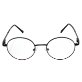 Hrinkar Trending Eyeglasses: Black Oval Optical Spectacle Frame For Men & Women |HFRM-BK-19005