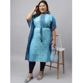 Janasya Georgette Printed Kaftan Womens Kurti - Blue ( Pack of 1 ) - None