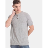 Aeropostale - Cotton Regular Fit Grey Men's T-Shirt ( Pack of 1 ) - None