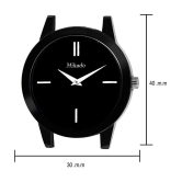 Mikado - Black Leather Analog Couple's Watch