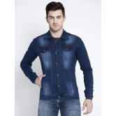 Rodamo Men Blue Solid Denim Jacket