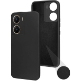 Case Vault Covers Silicon Soft cases Compatible For Silicon Vivo V29e ( Pack of 1 ) - Black