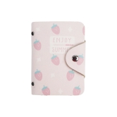 Multi Card Holder, Wallet, Printed, Pink, PU Leather