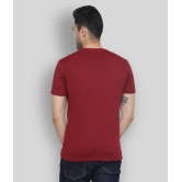 GENTINO - Maroon Cotton Blend Regular Fit Men's T-Shirt ( Pack of 1 ) - None