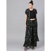 Women Black & Green Solid Top with Palazzos