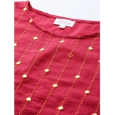 SVARCHI - Pink Cotton Womens Straight Kurti ( Pack of 1 ) - None