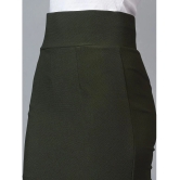 Diaz Olive Linen Womens Straight Skirt ( Pack of 1 ) - None