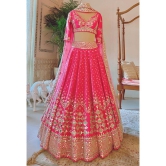 Real Mirror Work Pink Lehenga Design With Phantom Fabric