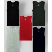 HAP Boys Multicolor Cotton Vest / Tank Top / Pack Of 5 - None