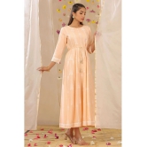 Juniper Rayon Peach Fit And Flare Dress - Single - None