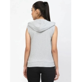 Uzarus - Cotton Blend Grey Hooded Jackets Pack of 1 - None