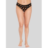 ILRASO - Black Cotton Printed Women's Bikini ( Pack of 1 ) - None