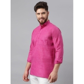 KLOSET By RIAG - Magenta Cotton Men's Shirt Style Kurta ( Pack of 1 ) - None