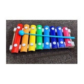 Fratelli Ecofriendly Wooden Xylophone Kids First Musical Sound Instrument Toys with 8 Notes Multicolor Made in India || BIS Approved